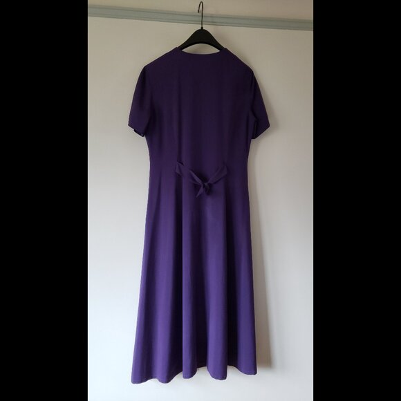 Talbots Purple Silk Dress Size 8 - Picture 2 of 4